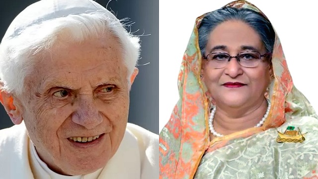 পোপ বেনেডিক্টের মৃত্যুতে প্রধানমন্ত্রীর শোক