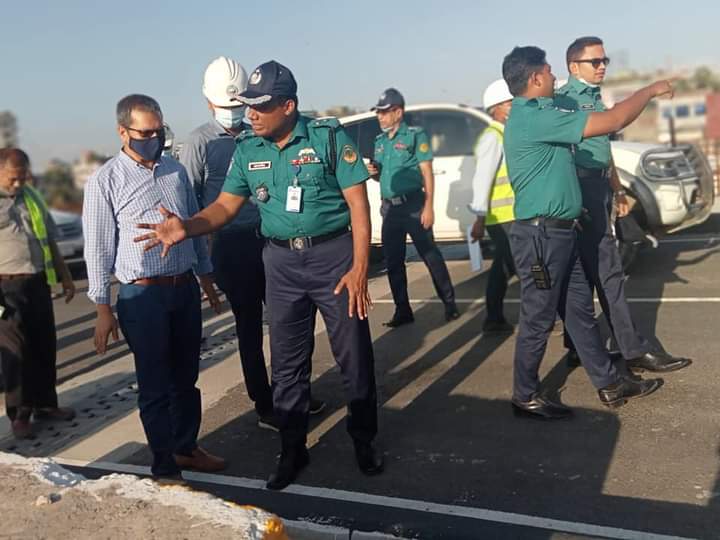 বিআরটি প্রকল্পের টংগী ফ্লাইওভার পরিদর্শন