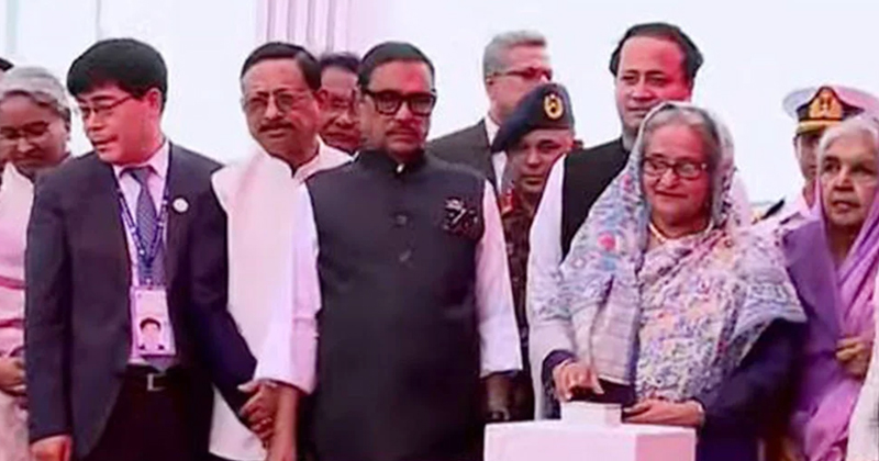 বঙ্গবন্ধু টানেলের উদ্বোধন করলেন প্রধানমন্ত্রী